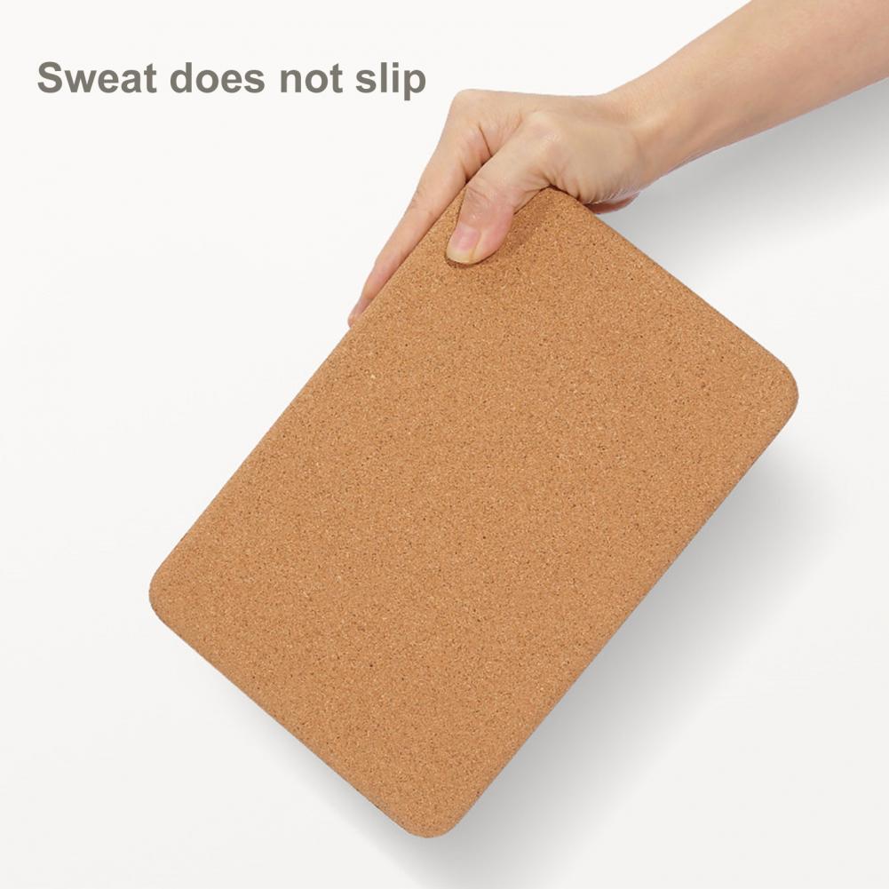 Yoga Block Cork - 初心者ヨガブロック 環境に優しいコルクヨガブロック 高密度ストレッチワークアウト用 滑り止め ナチュラルフィットネス強化用