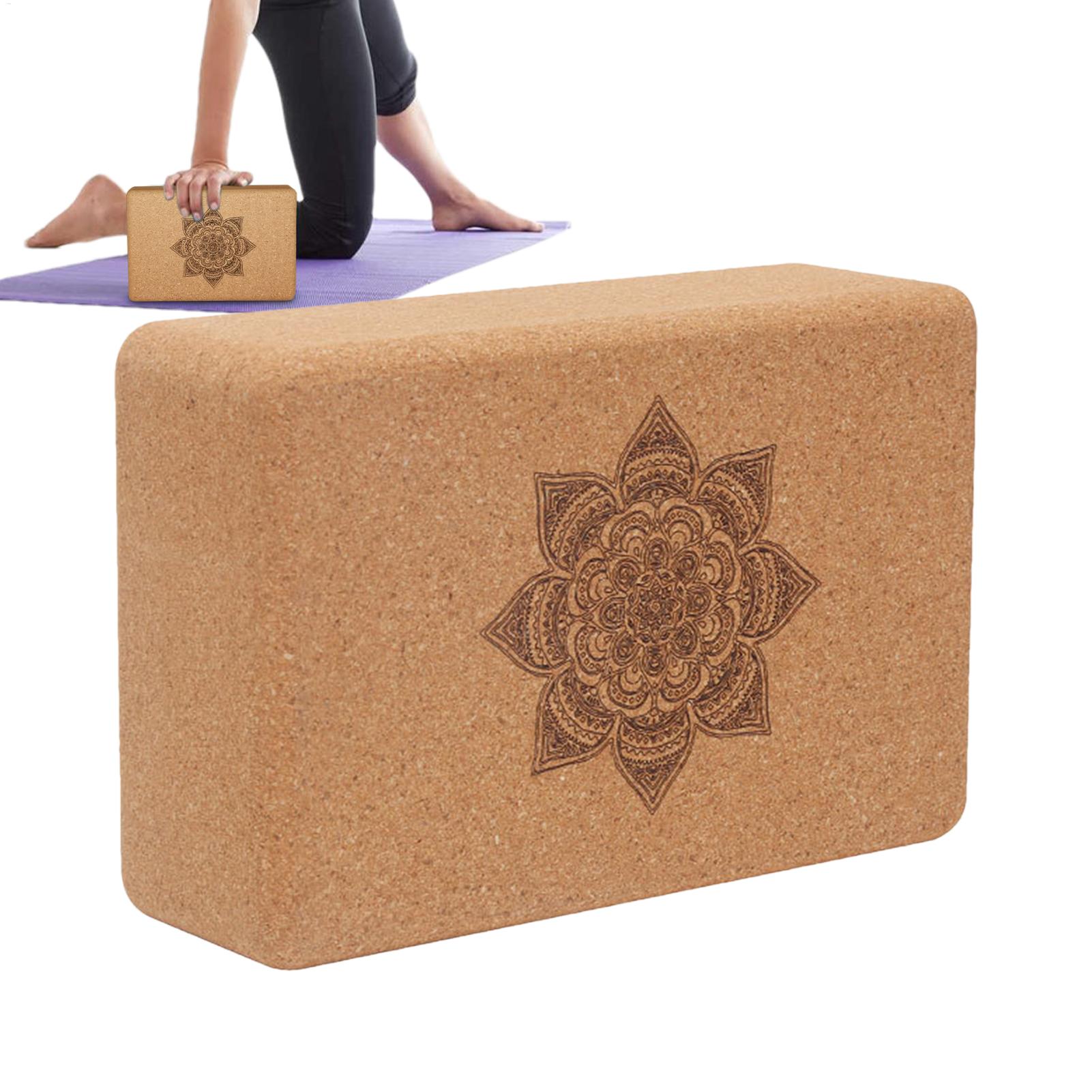 Yoga Block Cork - コルクヨガブロック EVAジムブロック フォームヨガブリック エクササイズストレッチ ボディシェーピングブロック フィットネスヨガアクセサリー