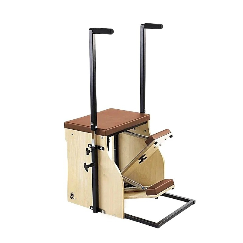 Pilates Chair Wunda - ウンドーダチェア ホームジムフィットネス用 耐久性のある調節可能なオーク製ピラティススタビリティチェア