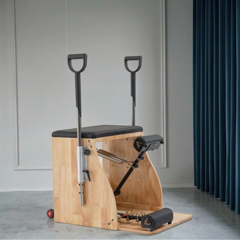 Pilates Chair Wunda - YTYIN高品質耐久性ピラティスリフォーマー オークウンドチェア 家庭用ジム/ピラティススタジオ向け 工場直販 大人気商品