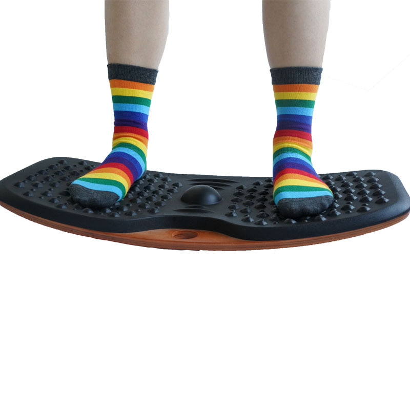 スタンディングデスクマット 抗疲労 木製 ウォブルバランスボ - Balance Board Wobble のレビューと価格