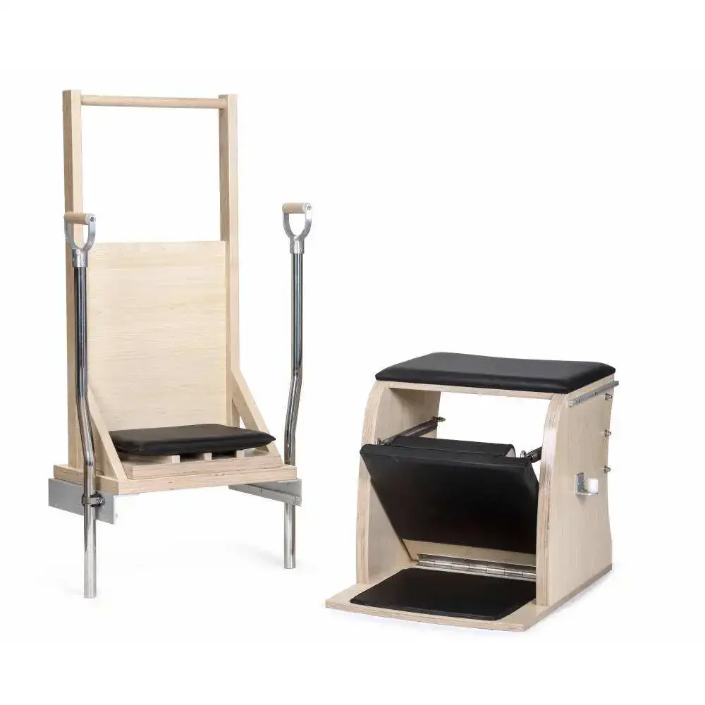 丈夫で持ち運びやすく、高品質なヨガエクササイズ器具、木製のウ - Pilates Chair Wunda のレビューと価格