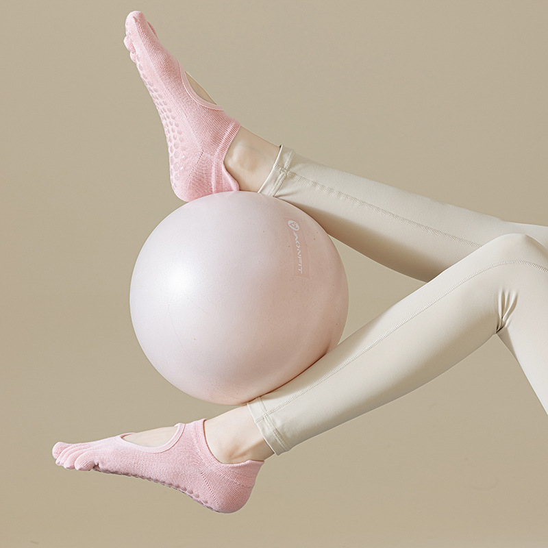 ヨガ・ピラティス用ノンスリップつま先ソックス 女性用 通気性 - Pilates Yoga Youtube のレビューと価格