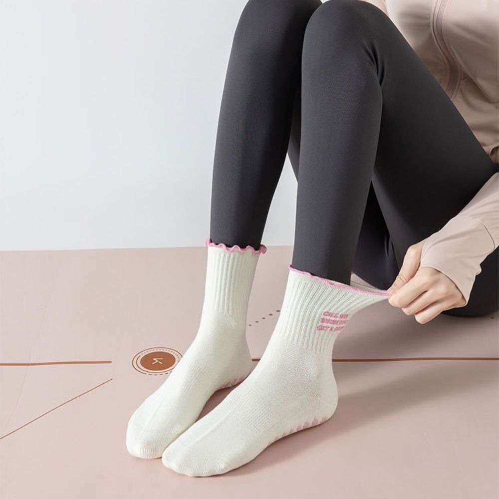 ファッションコットンピラティスソックス女性用ノンスリップグリ - Pilates Yoga Youtube のレビューと価格