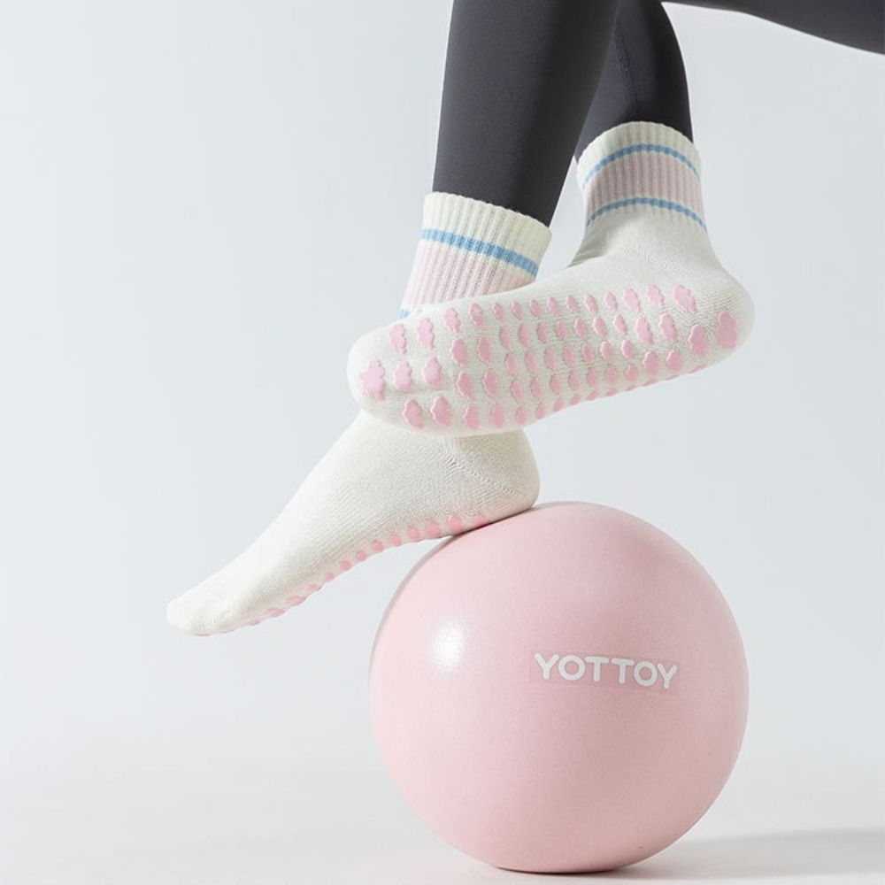 ファッションコットンピラティスソックス女性用ノンスリップグリ - Pilates Yoga Youtube のレビューと価格