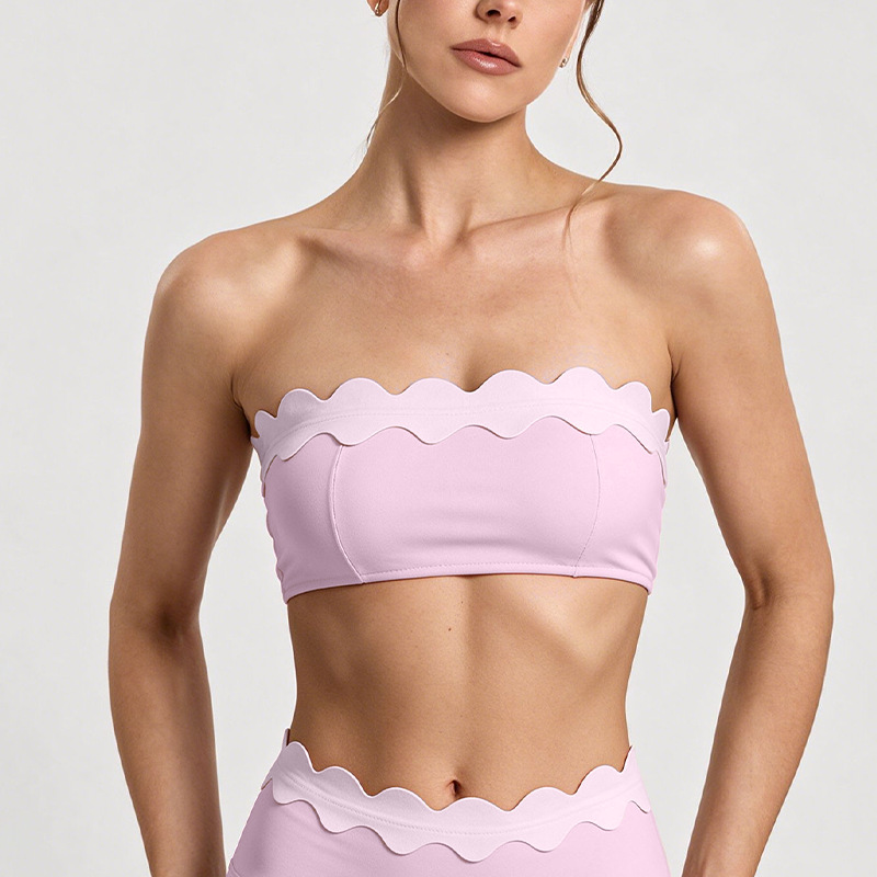 女性用新作スポーツチューブトップ、シェルレース付きフィットネ - Pilates Yoga Youtube のレビューと価格