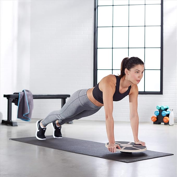 木製バランスボード、ホームフィットネストレーナーバランスボー - Balance Board Wobble のレビューと価格