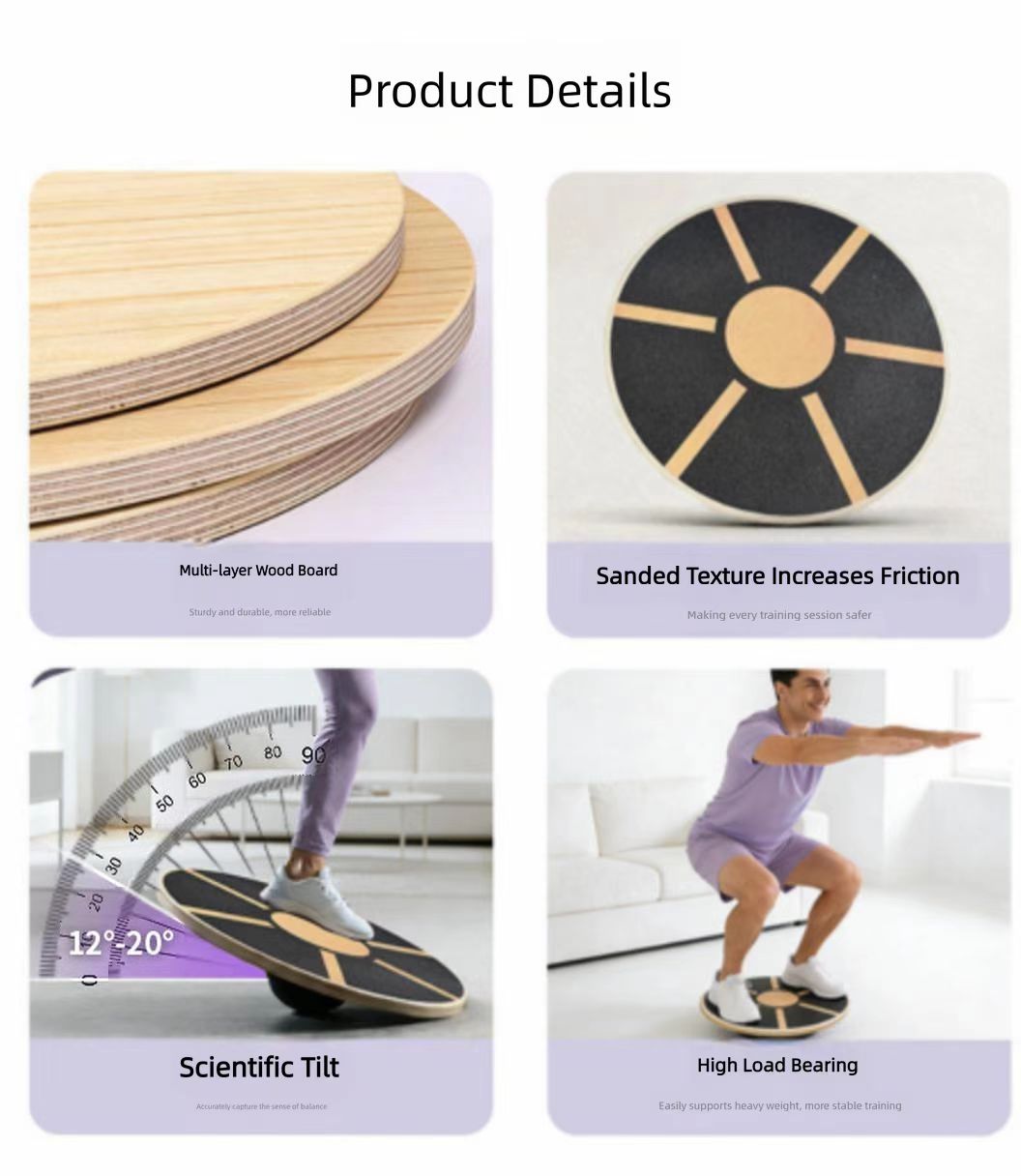 木製バランスボード、ホームフィットネストレーナーバランスボー - Balance Board Wobble のレビューと価格